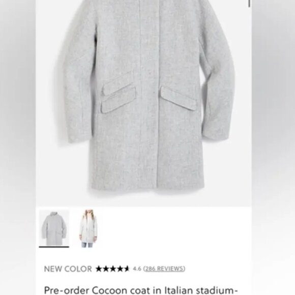Jcrew Italian Wool Coat - Picture 1 of 5